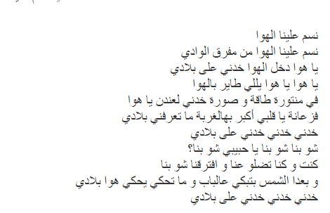 اجمل ما قيل في الحنين الى الوطن - نسم علينا الهوا كلمات 11820 3