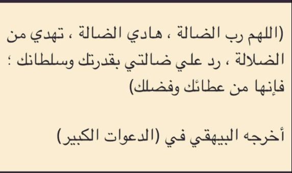 دعاء الضالة , تعريف دعاء الضالة