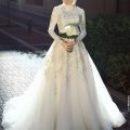 498 12 فساتين زفاف محجبات - احدث موديلات فساتين العرس للمحجبات شيك جدا حَسناء حسام