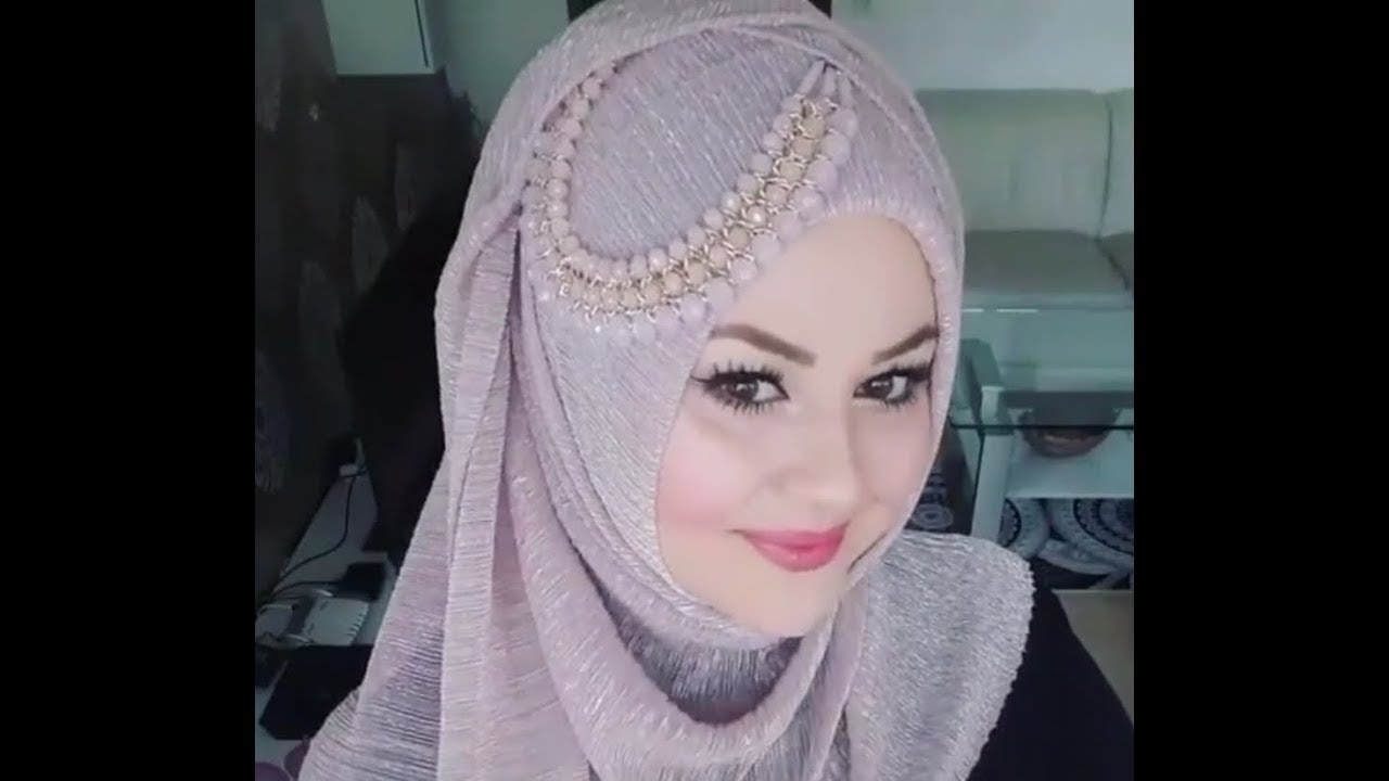 12856 6 لفات حجاب للحفلات - تالقى باجمل ربطات طرح على الموضة كرستينا رضا